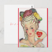 16e eeuw Lady Valentijn Briefkaart (Voorkant / Achterkant)