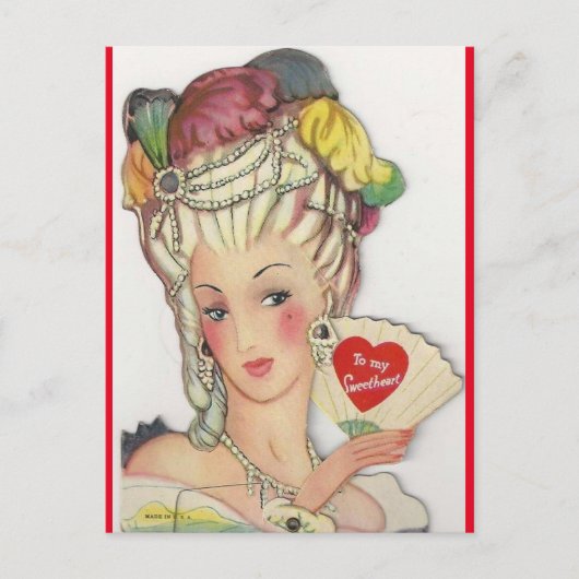  16e eeuw Lady Valentijn Briefkaart (Voorkant)