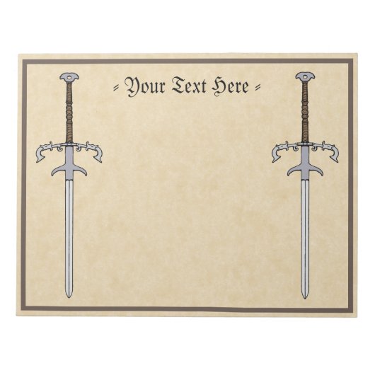 16e eeuw Learing/Processioneel zwaard Notitieblok (Voorkant)