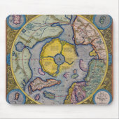 16e eeuw Mercator North Pole Map Muismat (Voorkant)