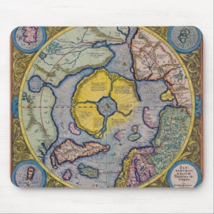 16e eeuw Mercator North Pole Map Muismat