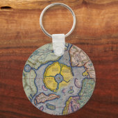 16e eeuw Mercator North Pole Map Sleutelhanger (Voorkant)