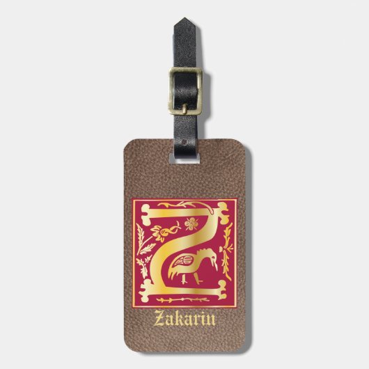 16e eeuw Mythic Creatures Decorative Capital Z Bagagelabel (Voorkant verticaal)