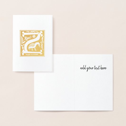 16e eeuw Mythic Creatures Decorative Capital Z Folie Kaarten (Display)