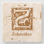 16e eeuw Mythic Creatures Decorative Capital Z Stenen Onderzetter (Voorkant)