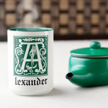 16e eeuw Mythic creeert decoratief kapitaal A