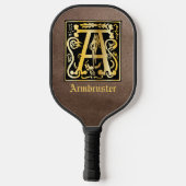 16e eeuw Mythic creeert decoratief kapitaal A Pickleball Paddle (Achterkant)