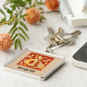 16e eeuw Mythic creeert decoratief kapitaal I Sleutelhanger (Zijkant)