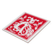 16e eeuw Mythic creeert decoratief kapitaal I Tegeltje (Zijkant)