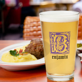 16e eeuw Mythische creaties Decoratief Kapitaal B Glas