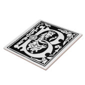 16e eeuw Mythische creaties Decoratief Kapitaal B Tegeltje (Zijkant)