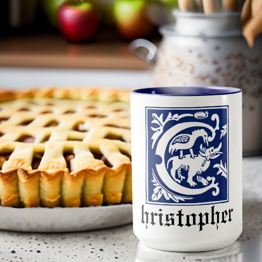 16e eeuw Mythische creaties Decoratief Kapitaal C Mok