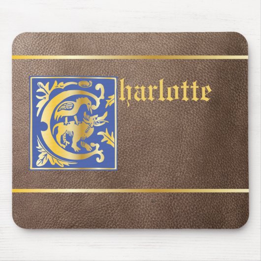 16e eeuw Mythische creaties Decoratief Kapitaal C Muismat (Voorkant)