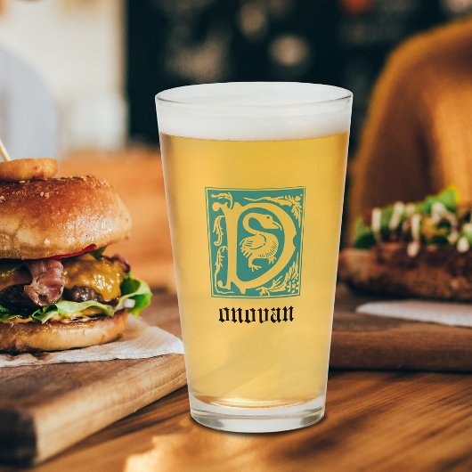 16e eeuw Mythische creaties Decoratief Kapitaal D Glas