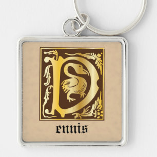 16e eeuw Mythische creaties Decoratief Kapitaal D Sleutelhanger