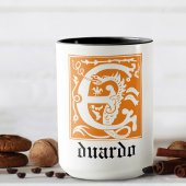 16e eeuw Mythische creaties Decoratief Kapitaal E Mok