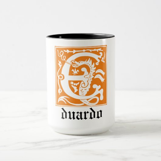 16e eeuw Mythische creaties Decoratief Kapitaal E Mok (Midden)