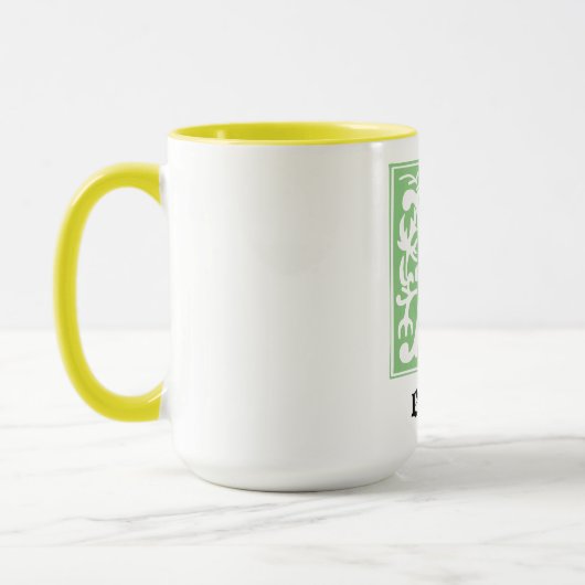 16e eeuw Mythische creaties Decoratief Kapitaal F Mok (Links)