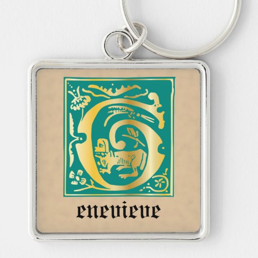 16e eeuw Mythische creaties Decoratief Kapitaal G Sleutelhanger (Voorkant)