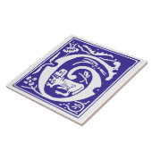 16e eeuw Mythische creaties Decoratief Kapitaal G Tegeltje (Zijkant)