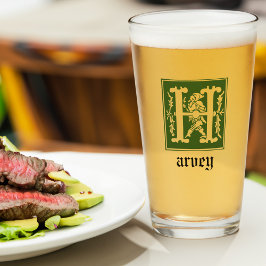 16e eeuw Mythische creaties Decoratief Kapitaal H Glas