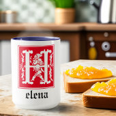 16e eeuw Mythische creaties Decoratief Kapitaal H Mok