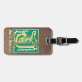 16e eeuw Mythische creaties Decoratief Kapitaal J Bagagelabel (Voorkant horizontaal)