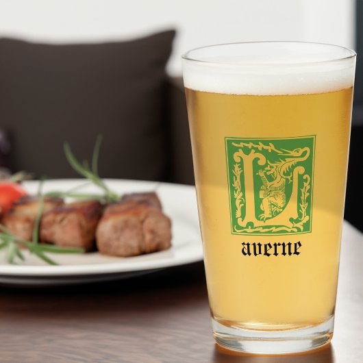 16e eeuw Mythische creaties Decoratief Kapitaal L Glas