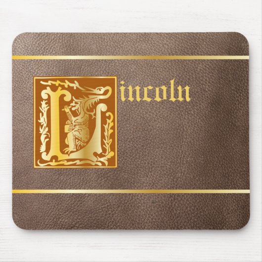 16e eeuw Mythische creaties Decoratief Kapitaal L Muismat (Voorkant)