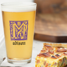 16e eeuw Mythische creaties Decoratief Kapitaal M Glas