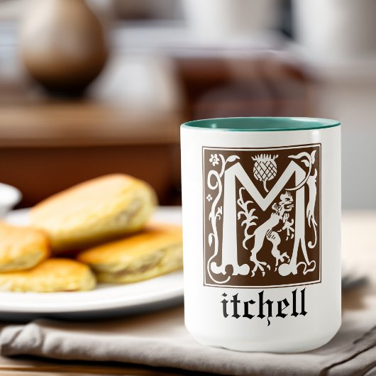 16e eeuw Mythische creaties Decoratief Kapitaal M Mok