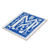 16e eeuw Mythische creaties Decoratief Kapitaal M Tegeltje (Zijkant)