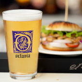 16e eeuw Mythische creaties Decoratief Kapitaal O Glas