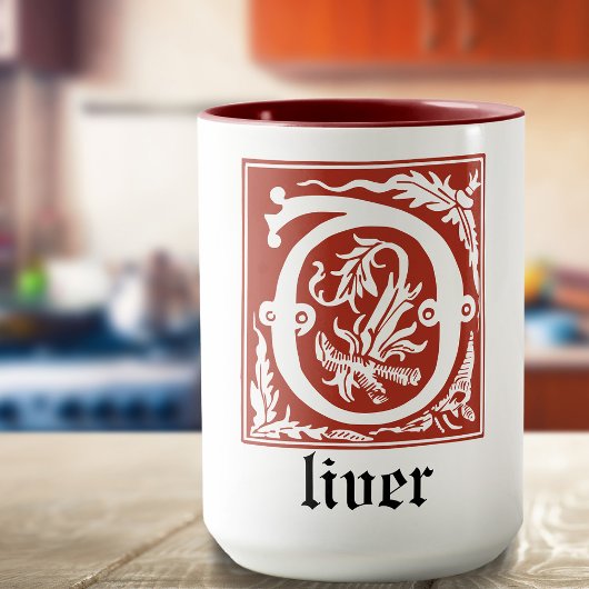 16e eeuw Mythische creaties Decoratief Kapitaal O Mok