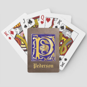 16e eeuw Mythische creaties Decoratief Kapitaal P Pokerkaarten