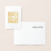 16e eeuw Mythische creaties Decoratief Kapitaal Q Folie Kaarten (Display)