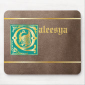 16e eeuw Mythische creaties Decoratief Kapitaal Q Muismat (Voorkant)