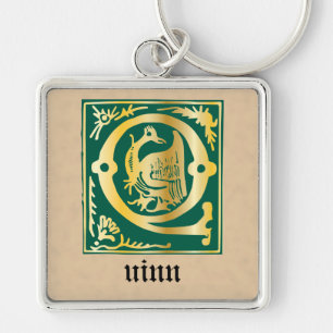 16e eeuw Mythische creaties Decoratief Kapitaal Q Sleutelhanger