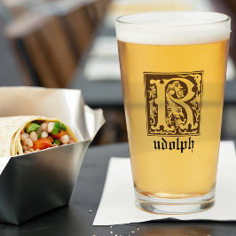 16e eeuw Mythische creaties Decoratief Kapitaal R Glas