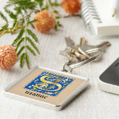 16e eeuw Mythische creaties Decoratief Kapitaal S Sleutelhanger (Zijkant)