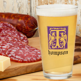 16e eeuw Mythische creaties Decoratief Kapitaal T Glas