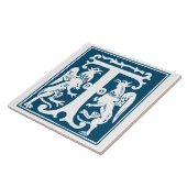 16e eeuw Mythische creaties Decoratief Kapitaal T Tegeltje (Zijkant)