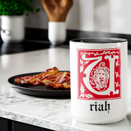 16e eeuw Mythische creaties Decoratief Kapitaal U Mok