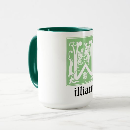 16e eeuw Mythische creaties Decoratief Kapitaal W Mok (Voorkant links)