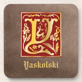 16e eeuw Mythische creaties Decoratief Kapitaal Y Bier Onderzetter