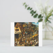 16e eeuw Nederlands kunst en beroemd spreekwoord Briefkaart (Staand voorkant)