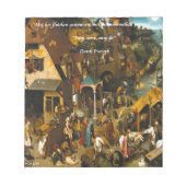 16e eeuw Nederlands kunst en beroemd spreekwoord Notitieblok (Voorkant)