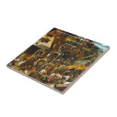 16e eeuw Nederlands kunst en beroemd spreekwoord Tegeltje (Zijkant)