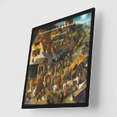 16e eeuw Nederlandse kunst & Proverb-wandklok Vierkante Klok (Hoek)