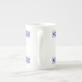 16e eeuw Roman Blue Ornamental Design Bone Chi Porselein Kop (Achterkant)